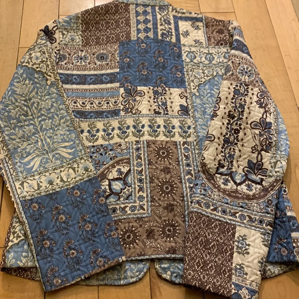Vintage Dressbarn Patchwork Print Quilted Jacket - Picture 7 of 7